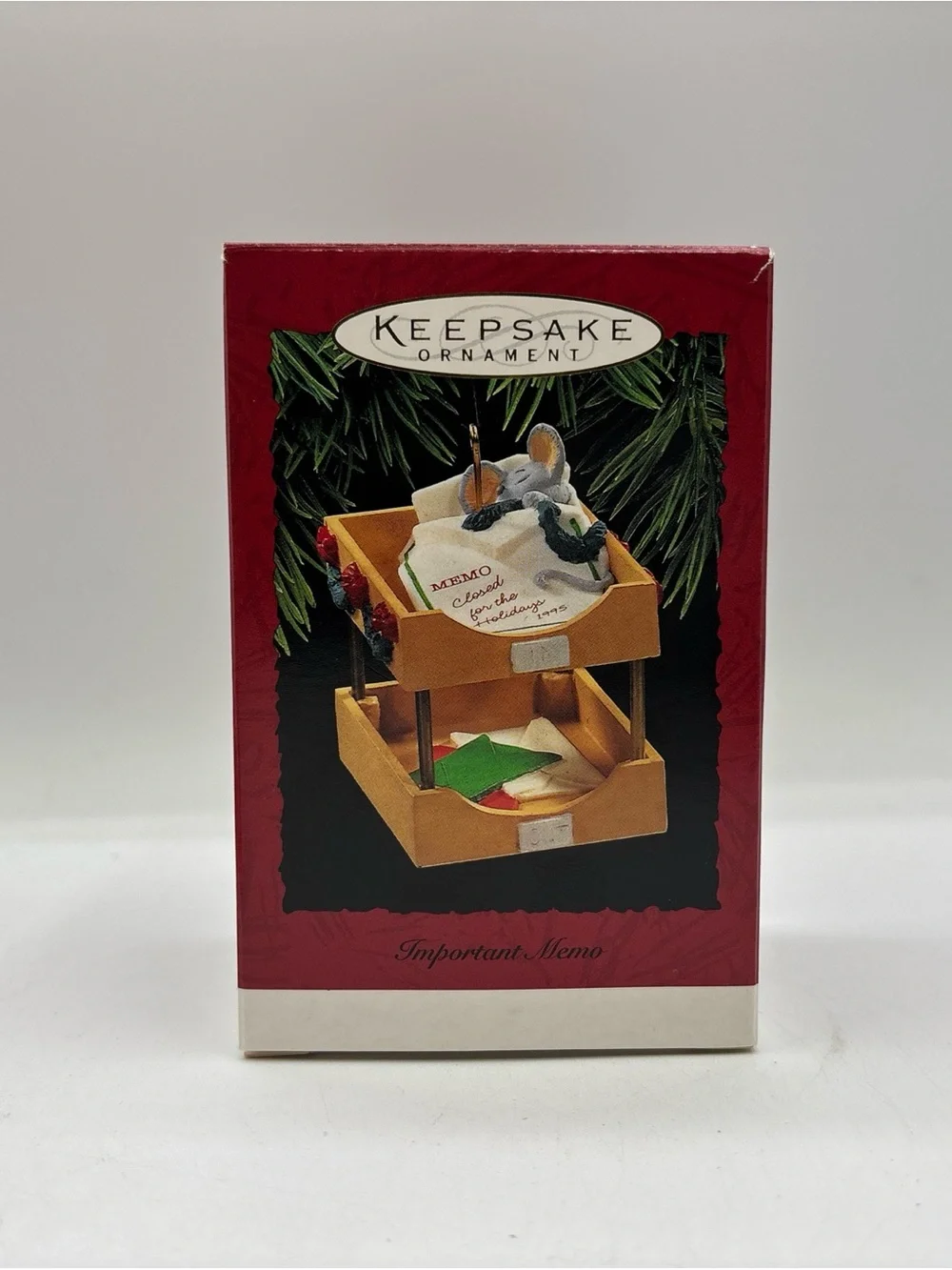 Hallmark Keepsake Ornament Dated 1995 Vintage Important Memo Handcrafted